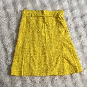 Vibrant Yellow retro print skirt